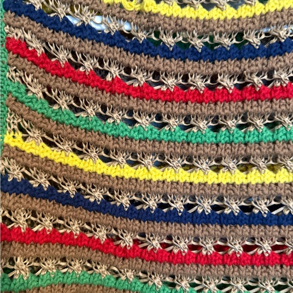 Zara Striped Crochet  Tank with Green Trim - Picture 11 of 12